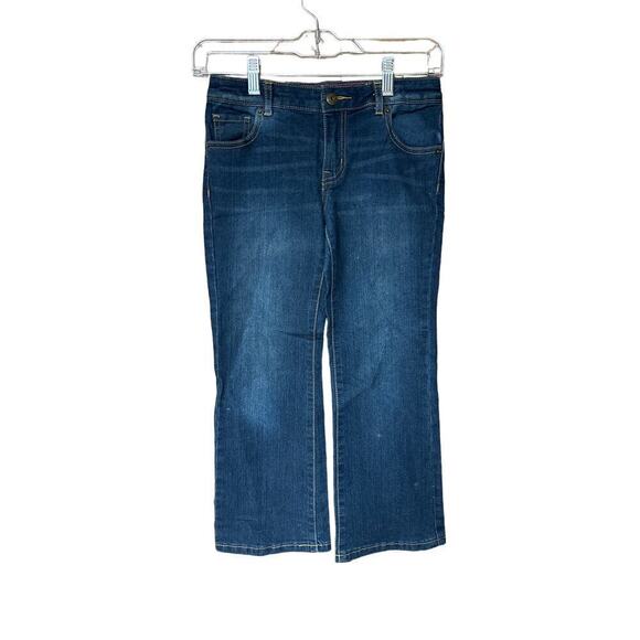 Crazy 8 Girls Bootcut Adjustable Waist Faux Button Clasp Closure Size 7 PLUS NWT - Picture 1 of 10